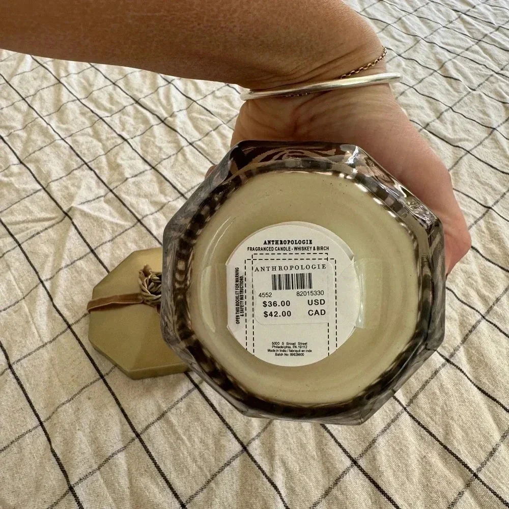 Lot of 2 Anthropologie house of hackney candles jar lid brass decor eclectic